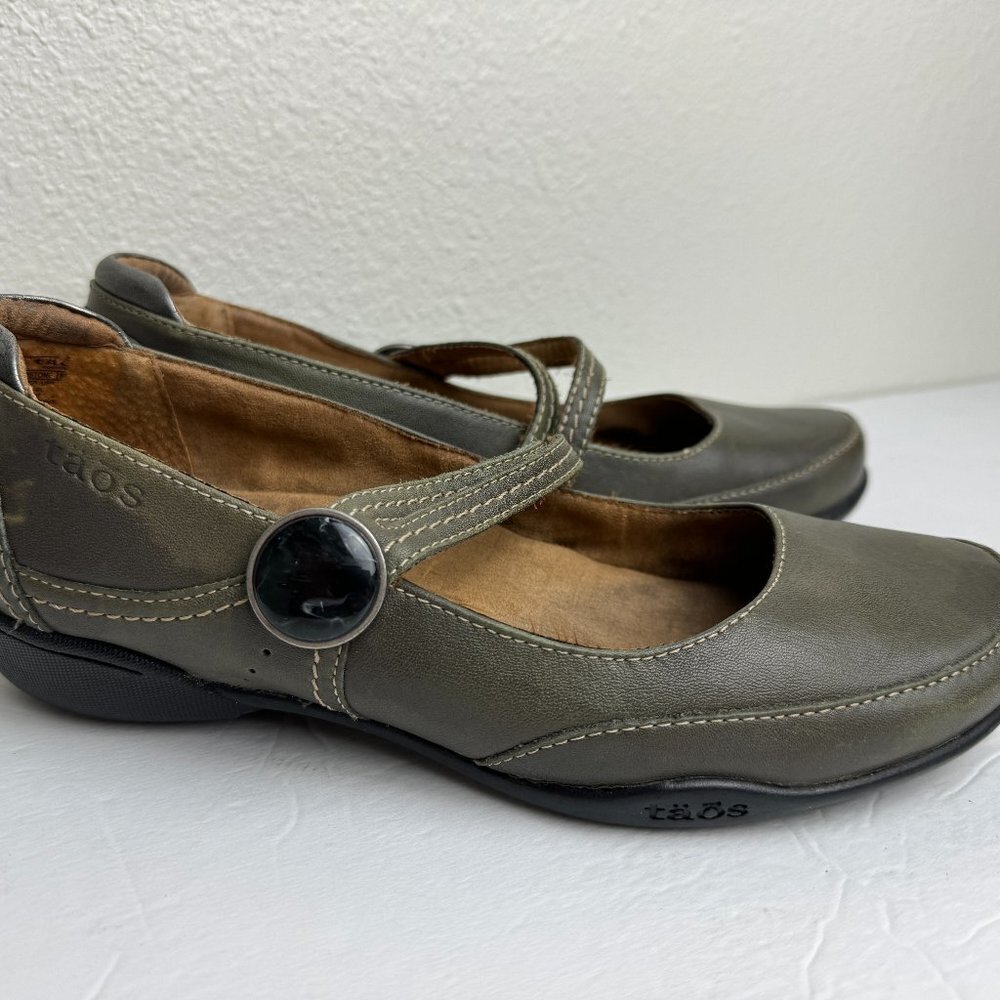 Taos Footwear Olive Green Mary Jane Clogs